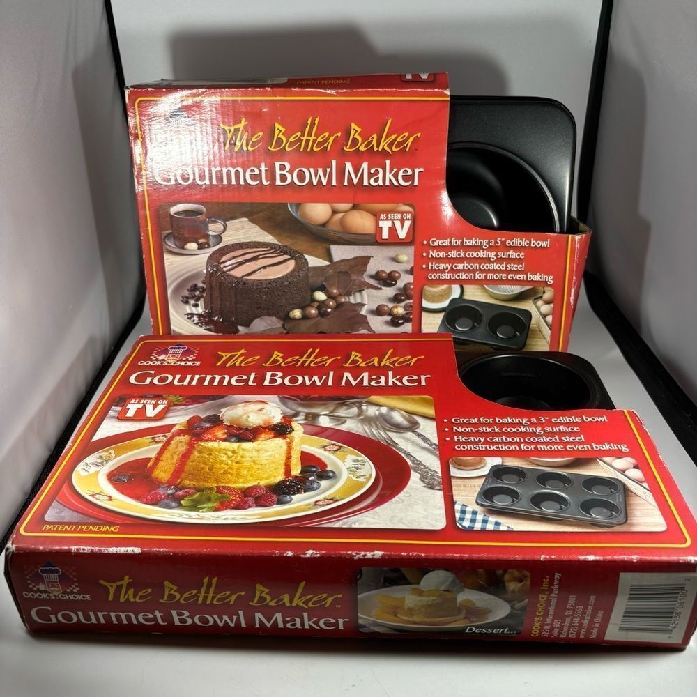 Cooks Choice The Better Baker Gourmet Bowl Maker 3” 5”‎ Baking As Seen on TV Lot